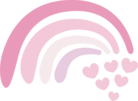 logo arc-en-ciel et coeurs chez nounou julie