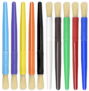 Lot de pinceaux ergonomiques colorés pour enfants, adaptés aux petites mains