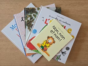 Sélection de cinq albums jeunesse sur la rentrée en maternelle, dont « Non, non et non ! » et « Le monstre des couleurs va à l’école ».