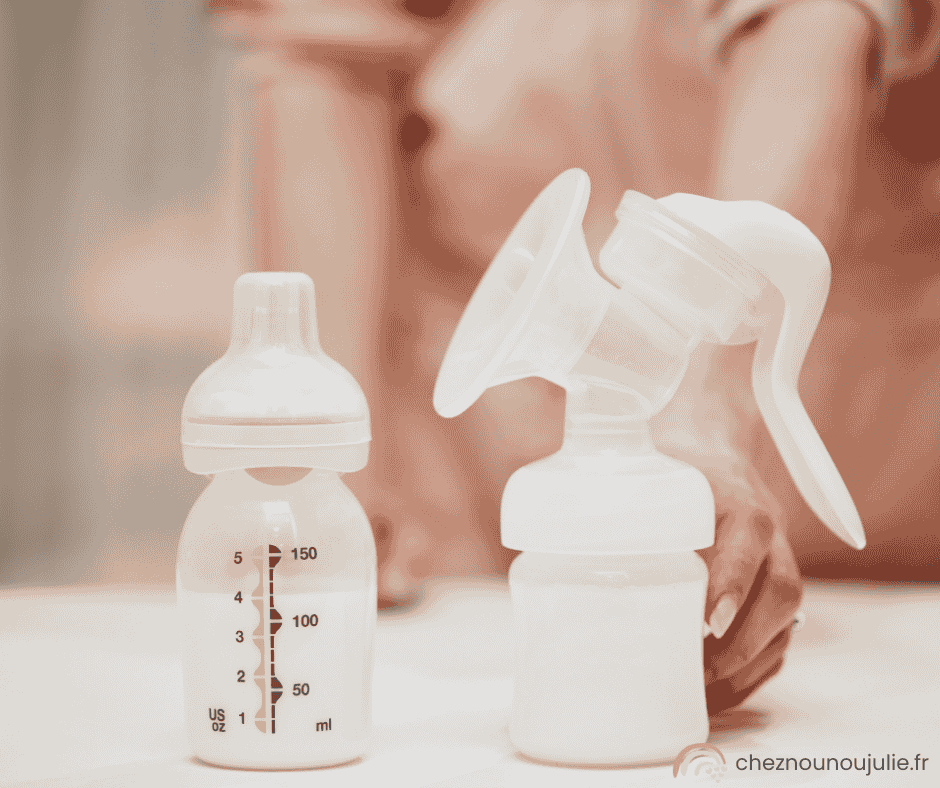 Biberon de lait maternel et tire-lait manuel – Allaitement et assistante maternelle